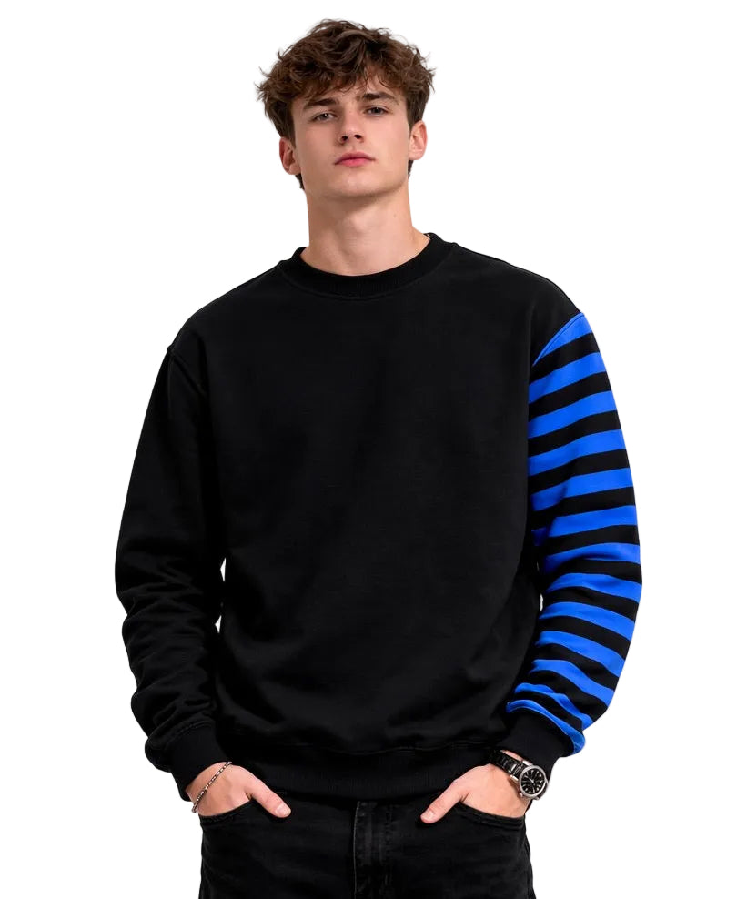 SWEATSHIRT METAZZ BLACK & BLUE